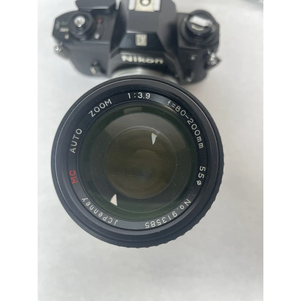 Nikon EM 35mm SLR Camera with JCpenny 80-200mm Macro Lens